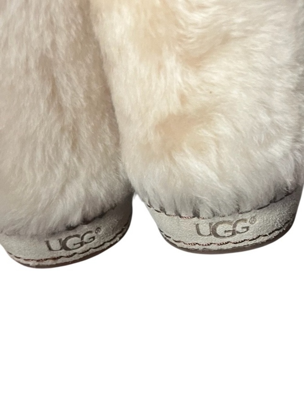 UGG PURE Kestrel Shearling Suede Boots Cream Chestnut Womens Size 7 - Picture 4 of 9